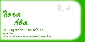 nora aba business card